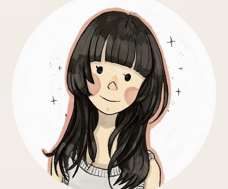 やさしい雰囲気のSNSアイコン描きます 女性向け・SNS・ブログ用・やわらかナチュラルな似顔絵 イメージ1