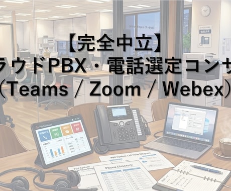 失敗しないクラウド電話・ＰＢＸの選定を支援します 現役ＳＥマネージャが中立に比較。導入後の失敗や後悔を防ぎます イメージ1