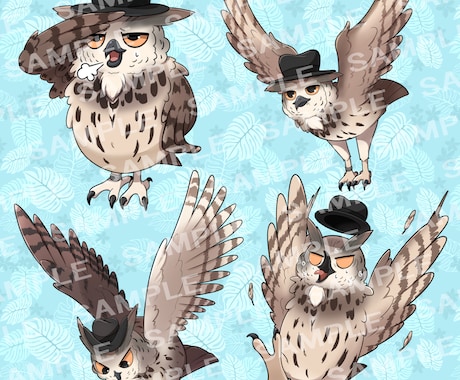 商用利用OK！ポップな動物のイラスト描きます 動画配信、グッズ制作、SNS、ブログ、アイコン、書籍などに！ イメージ2