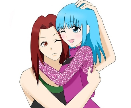 夢絵を描きます ♡アニメキャラとオリキャラのカップルイラストがほしい方へ♡ イメージ2