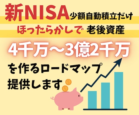 新NISAで十分な老後資金を目指せる方法教えます 簡単放置！初心者OK！少額積立＆長期投資で大きく資産形成 イメージ1