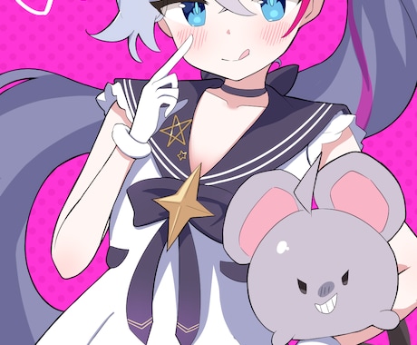 ポップで可愛いキャラクターイラストを描きます SNS映えするアニメ塗りのキャッチーなイラストが欲しい方に イメージ2
