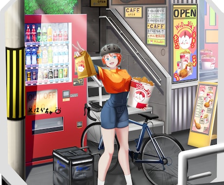 一枚絵、全身立ち絵キャラを描きます イメージ1