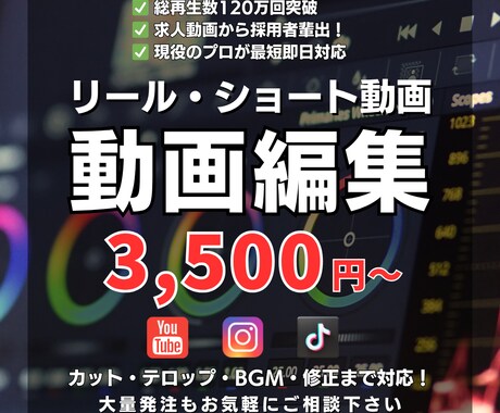 SNSなどショート動画作成承ります Instagramの投稿などに対応！ イメージ1