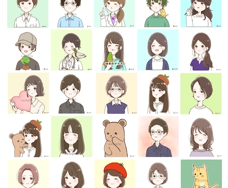 ブロガーさんにおすすめ！SNSアイコンお描きます 修正無制限！ほんわか優しい印象を持ってもらいたいという方に♪ イメージ2