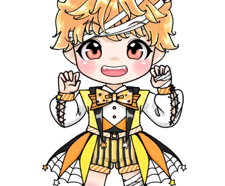 可愛くポップなミニキャラ描きます 柔軟に対応！こちらのミニキャラならお急ぎ(3日以内)も無料！ イメージ2