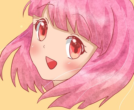 アイコン用などの顔イラスト描きます 可愛い女の子のバストアップイラストです イメージ1