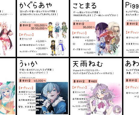 あなたのプランにあったモデルを制作します 提携絵師様がたくさんいらっしゃるのでお好きな絵柄で対応可能 イメージ2