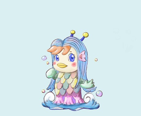 かわいいキャラクターのイラスト作成します お客様の思い描くキャラクターをイラストにします。 イメージ1