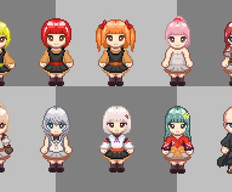 ドット絵でキャラクター等作成します イメージ1