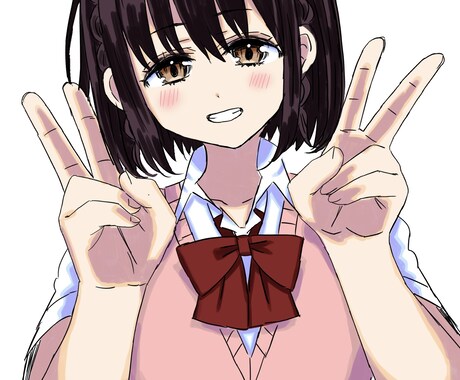 バストアップのイラストを描きます イメージ1