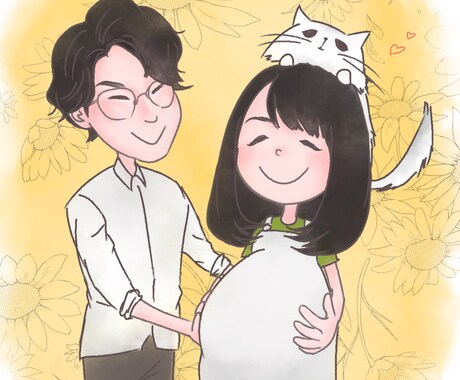 お好みのタッチでの似顔絵作成いたします ゆるふわ系からリアルタッチまで イメージ2
