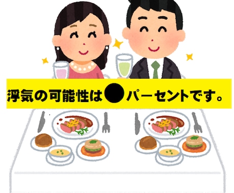 あなたの奥様、旦那様の浮気可能性を答えます 鋭く、ズバリ言わせてもらいます。 イメージ1