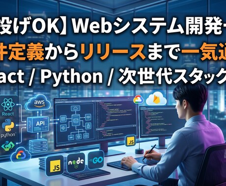 フルスタックエンジニアが設計から一貫開発します PM経験×開発力であなたのアイデアを最短・高品質で形にします イメージ1