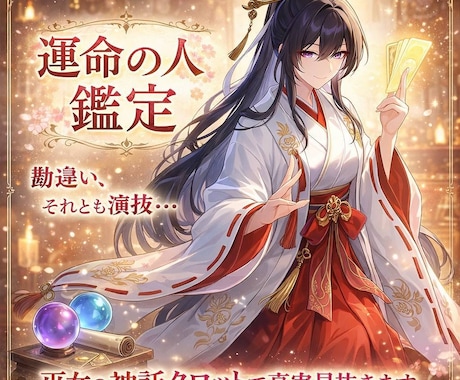 あなたに訪れる運命の人への道を示します 運命の相手を逃したくないあなたへ、神託として読み解きます。 イメージ1
