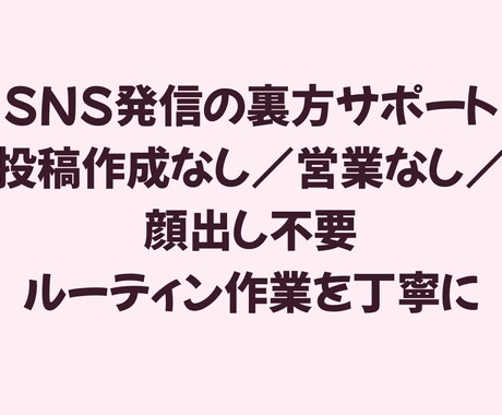 SNS発信の裏方サポートをします SNS発信の裏方サポート、ルーティン作業、反応整理をします イメージ1