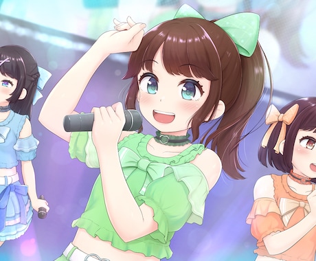 可愛い系の女の子キャラを描きます 配信用・SNSアイコン・サムネ・グッズ用途、色々自由! イメージ2