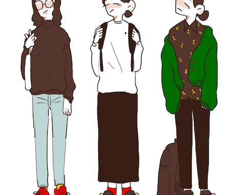 オシャレなアイコンを描きます あなたのお気に入りのお洋服をイラストにさせてください！ イメージ1