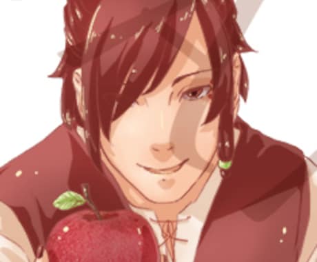 Apple mascot characterます To the mascot of the website. イメージ1