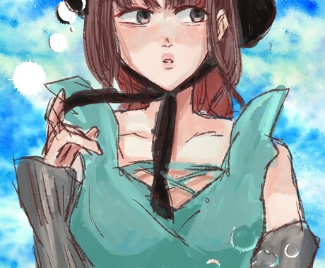 SNS用のアイコンをバストアップイラストで描きます 詳しい指定があればそれに応じてイラスト描きます。 イメージ1