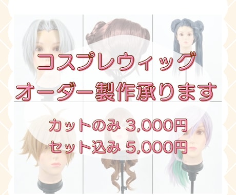 コスプレ初心者さん向け｜ウィッグオーダー受付ます イメージ1