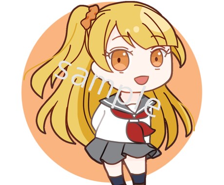 かわいい!アイコン用のミニキャラを描きます 男女キャラ問わず、お気軽にご相談ください! イメージ2