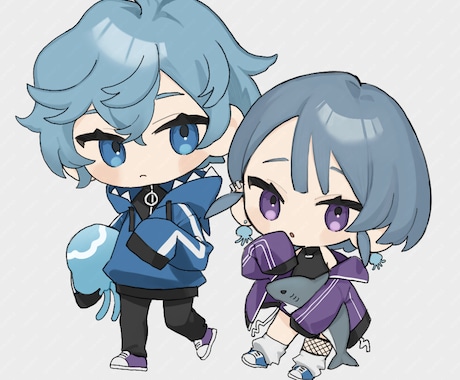 シンプルかわいいSDイラストを描きます 二次利用OK◇動画素材/TRPG/フラスタ/グッズなどに イメージ2