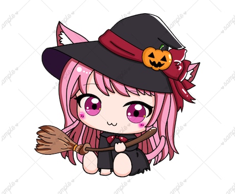 可愛い♡オリジナルちびキャラ・ミニキャラ描きます 猫耳やケモミミ♡アイコン用に！可愛いちびキャラを描きます！ イメージ2
