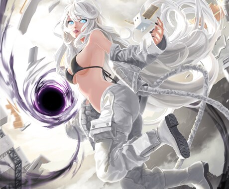リアル系の一枚絵、背景やキャラを制作します 多数のリアル系版権イラスト制作のスキルを活かします イメージ2