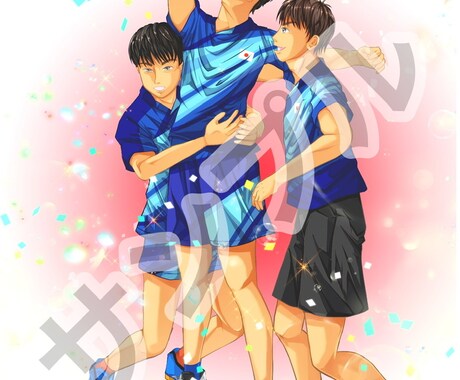 思い出に残る似顔絵風イラスト制作します 似顔絵風イラストで、願いを叶えよう！ イメージ2