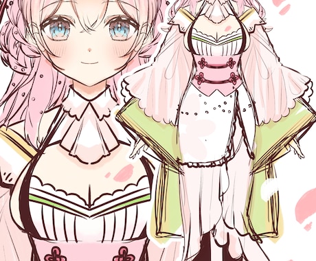 イラスト＆Live2Dモデリング制作致します イラスト制作・モデリングが難しそうという方向け！ イメージ2