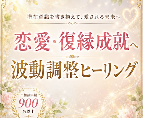 恋愛・復縁成就へ。縁結びと波動調整ヒーリングします ツインレイ／不倫／同性愛／複雑な恋愛もサポート イメージ1