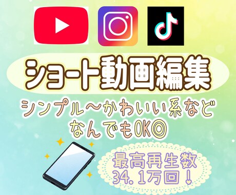 ショート動画編集！SNS向けのものを提供します 早い！安い！丁寧！SNS向けショート動画をご提供 イメージ1
