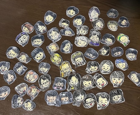 似顔絵プラ板つくります お1つ500円！世界に一つだけの似顔絵キーホルダー！ イメージ2