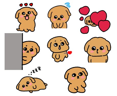 あなただけのLINEスタンプつくります ペット・オリジナルキャラクターのゆるかわスタンプ作ります♩ イメージ2