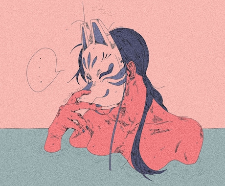 サブカル/ダーク/サイケデリックなイラスト描きます 退廃的な雰囲気をペン画風に表現します イメージ2