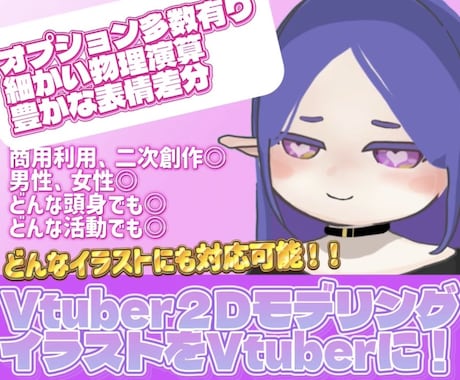 先着1名特別価格、イラストをVtuberにします 出品記念により5万〜で承ります イメージ1