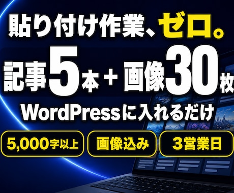 5000字超×5本のSEO記事を画像付きで作ります イメージ1
