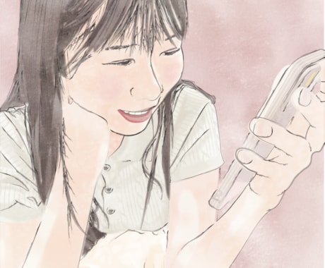 記念日の写真をイラスト化します 人物やペットの写真をリアルなイラストにします。 イメージ1