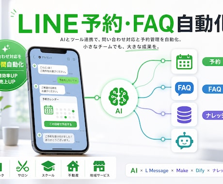 LINE予約FAQとAPI連携を整えます API連携と安全設計も整えます イメージ1