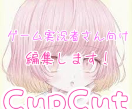 ゲーム実況者さん向けの編集をします イメージ1