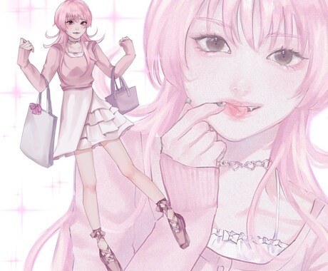 透明感のある立ち絵制作いたします 透明感リアルな立ち絵お描きします！RPG、動画用などなど！ イメージ2