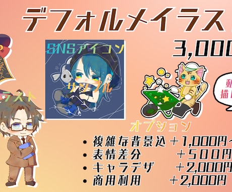 キラキラ可愛いデフォルメイラスト描けます イメージ1