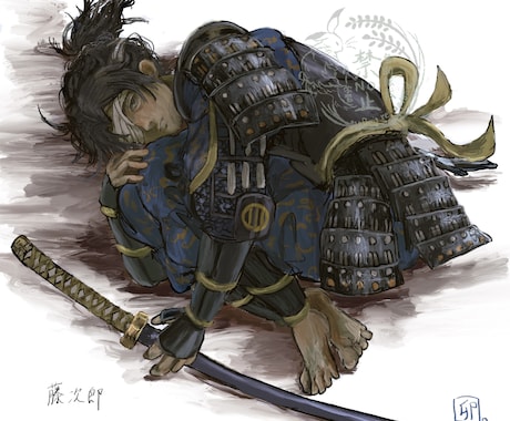 甲冑画をデジタルで精密にお描きします 実績あり/サムネ、装画、挿絵などお届けいたします。 イメージ2
