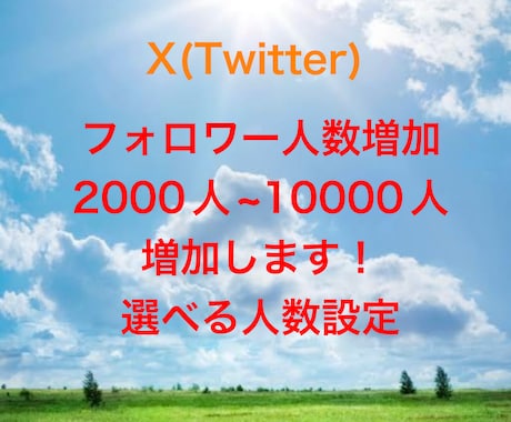 Xのフォロワーを2000人増やします 安価で即日対応。複数購入で割引率高め！！ イメージ1