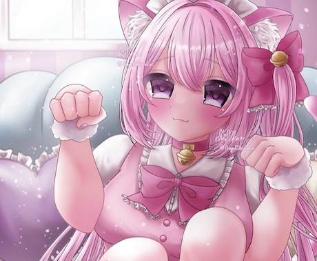 修正何度でも♡萌え系絵柄であなたのアイコン描きます 可愛い女の子のイラストが得意です！ イメージ1