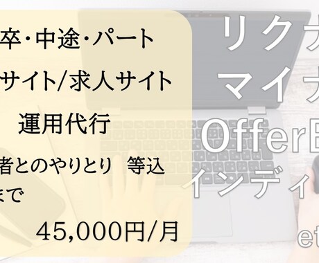 求人サイト・ナビサイトの運用代行いたします 中途・新卒・アルバイト複数サイト組み合わせOK イメージ1