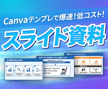 Canvaテンプレート活用で爆速スライド作成します 急ぎ！コスパ重視！でもちゃんとしたデザイン！を叶える イメージ1