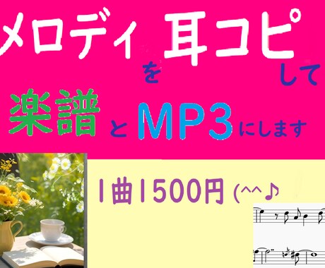メロディの耳コピします 楽譜とMP3にして納品いたします。 イメージ1