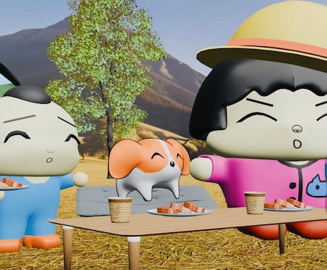 アニメ品質の3Dモデルイラストをお届けします 写真1枚からOK！ペット、人物、かわいく3Dイラストに イメージ2